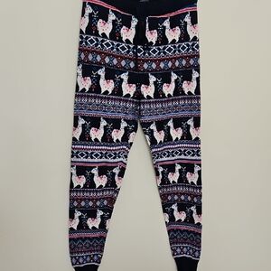 American Eagle Ahhh-Mazingly Soft Llama Print Knit Pajama Lounge Pants Womens L